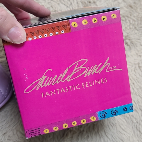 Nib Laurel Burch Colorful Cat Mug, Rare Feline Family Portrait - Picture 6 of 11